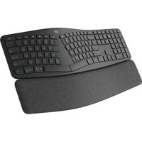 Logitech ERGO K860 Business QWERTY Keyboard - Ergonomic, Split Design, Wireless Connectivity, 54% Wrist Support
