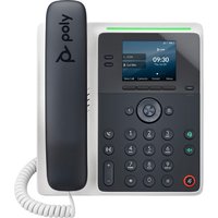 Poly Edge E100 PoE-enabled NoiseBlockAI Acoustic Fence Wired IP Desk Phone - Black
