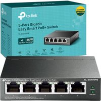 TP-Link 4-Port PoE+ Gigabit Easy Smart Managed Network Switch - 5 port