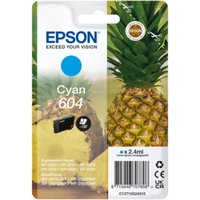 Epson C13T10G24010/604 Cyan 24ml Ink Cartridge 130 Pages - Compatible with XP & WF Series Printer