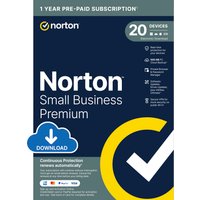 Norton Small Business Premium 2.1 - 500GB, 1 User, 20 Devices, 1-Year Enrollment Digital Key