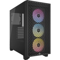 Corsair 3000D RGB Airflow Mid Tower ATX PC Case - Tempered Glass, 8x 120mm Fans, Black