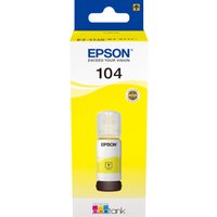 Epson 104 EcoTank Yellow 70ml Ink Cartridge - Save 90% on Costs, Easy Refill, Reliable Printing