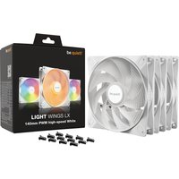 be quiet! Light Wings LX 140mm ARGB 9 Blades Case Fan - White Triple Pack