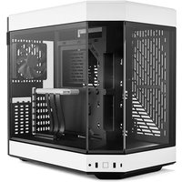 HYTE Y60 Black/White Glass Gaming Case - Panoramic Views, Vertical GPU, PCIE 4.0 Riser Cable, Cold Floor Cooling