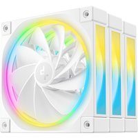 DeepCool FL12 120mm PWM Reverse PC Case Fan - White 3 Pack