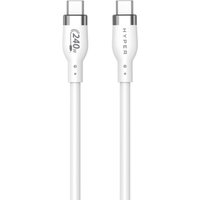 Hyper HyperJuice 240W Silicon USB-C to USB-C Cable 6 Feet - White