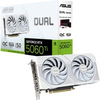 ASUS Dual GeForce RTX 5060 Ti OC Edition 16GB GDDR7 Graphics Card - White