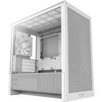 NZXT H3 Flow Tempered Glass Micro-ATX Gaming PC Case - White