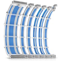 Antec White/Blue PSU 6 Pack (1x 24 Pin, 1x 4+4 Pin, 2x 8 Pin, 2x 6 Pin Extension Cable Kit