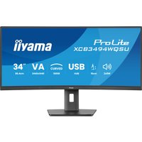 iiyama ProLite XCB3494WQSU 34" Curved Ultrawide Quad HD Height Adjustable Monitor
