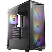 Antec AX67 ARGB Tempered Glass Mid Tower Gaming PC Case - Black