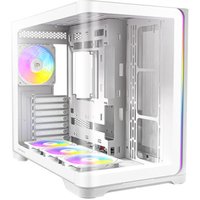 Antec C5 Curve ARGB Tempered Glass Mid Tower Gaming PC Case - White