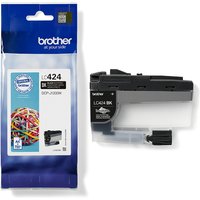 Brother LC424BK Black Ink Cartridge 750 Pages High Quality Genuine OEM Printer Ink