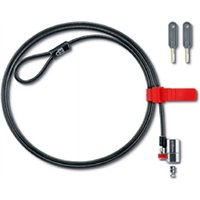 DELL Kensington ClickSafe Black Cable Lock - High-Carbon Steel, 2 Keys, Office Security, Flexible Installation