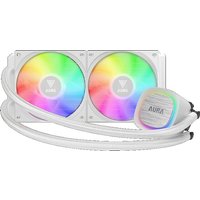 GAMDIAS AURA GL240 V2 White 240mm RGB Liquid Cooler - ARGB, High Perf, Silent, Cable Management
