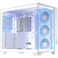 ASUS A32 PLUS ARGB Tempered Glass Dual-Chamber Mid-Tower Gaming PC Case - White