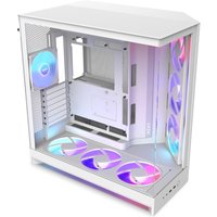 NZXT H9 Flow RGB+ (2025) Dual Chamber Mid Tower ATX Gaming PC Case - White