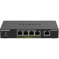 NETGEAR GS305EPP 5 Port Ethernet Switch - Smart Managed Plus, Advanced PoE Controls, VLAN, QoS, Cost-effective SMB Solution