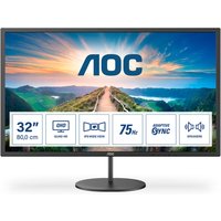 AOC Q32V4 31.5" 2K Ultra HD IPS Monitor – QHD, Adaptive Sync, Built-in Speakers, Flicker-Free Technology
