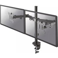 Neomounts FPMA-D550DBLACK 10-32" Full Motion Desk Mount Clamp & Grommet Dual Monitor Arm - Black
