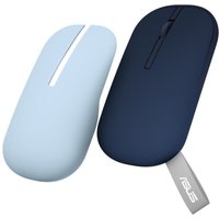 ASUS Marshmallow MD100 1600 DPI Wireless Optical Mouse - Quiet Blue with Solar Blue Cover