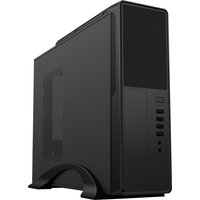 CiT S014C Slim Mini-Tower Micro-ATX Desktop PC Case with 300W Power Supply - Black
