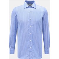 Borrelli Borrelli - Herren - Business Hemd 'Luciano' Kent-Kragen weiß/blau gestreift