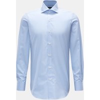 Finamore Finamore - Herren - Business Hemd 'Eduardo Milano' Haifisch-Kragen hellblau/weiß gestreift
