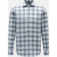Gherardi Gherardi - Herren - Casual Hemd Haifisch-Kragen hellblau/creme/navy kariert