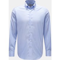 Gherardi Gherardi - Herren - Oxford-Hemd Button-Down-Kragen hellblau/weiß gestreift