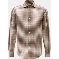 BRAUN Hamburg BRAUN Hamburg - Herren - Flanellhemd Haifisch-Kragen braun/offwhite kariert
