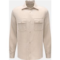 Marco Pescarolo Marco Pescarolo - Herren - Casual Hemd 'Next' Kent-Kragen beige meliert