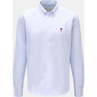 Ami Paris Ami Paris - Herren - Casual Hemd Button-Down-Kragen hellblau/weiß gestreift