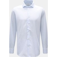 Guglielminotti - Herren - Casual Hemd Haifisch-Kragen hellblau/weiß gestreift
