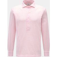Giampaolo Giampaolo - Herren - Seersucker Popover-Hemd Haifisch-Kragen rosé