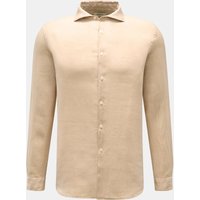 Altea Altea - Herren - Leinenhemd 'Mercer' Haifisch-Kragen beige