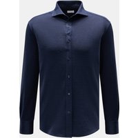 BRUNELLO CUCINELLI Brunello Cucinelli - Herren - Jersey-Hemd Haifisch-Kragen navy meliert