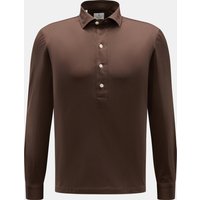 Giampaolo Giampaolo - Herren - Jersey Popover-Hemd Haifisch-Kragen braun