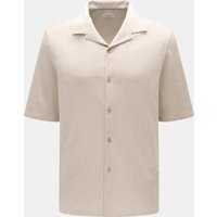 BRUNELLO CUCINELLI Brunello Cucinelli - Herren - Kurzarm-Strickhemd beige meliert