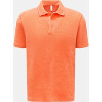 04651/ A trip in a bag Herren - Frottee-Poloshirt 'Terry Polo' orange