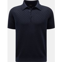 Brioni - Herren - Kurzarm-Strickpolo navy