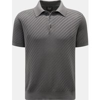 Brioni - Herren - Kurzarm-Strickpolo dunkelgrau