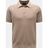 Brioni - Herren - Kurzarm-Strickpolo taupe