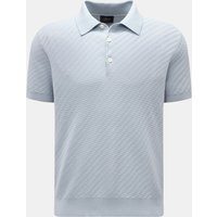 Brioni - Herren - Kurzarm-Strickpolo hellblau