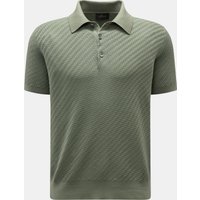 Brioni - Herren - Kurzarm-Strickpolo graugrün