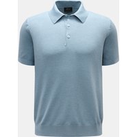 Brioni - Herren - Kurzarm-Strickpolo rauchblau