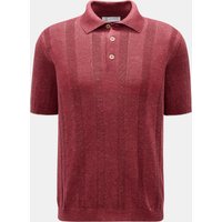 BRUNELLO CUCINELLI - Herren - Kurzarm-Strickpolo dunkelrot meliert