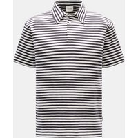 closed Closed - Herren - Kurzarm-Strickpolo dark navy/creme gestreift