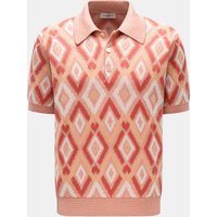 Piacenza 1733 Piacenza 1733 - Herren - Kurzarm-Strickpolo rot/apricot/offwhite gemustert